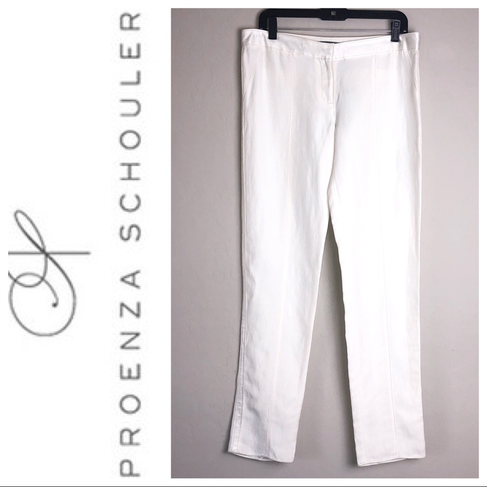 Proenza Shouler white linen pants NWT